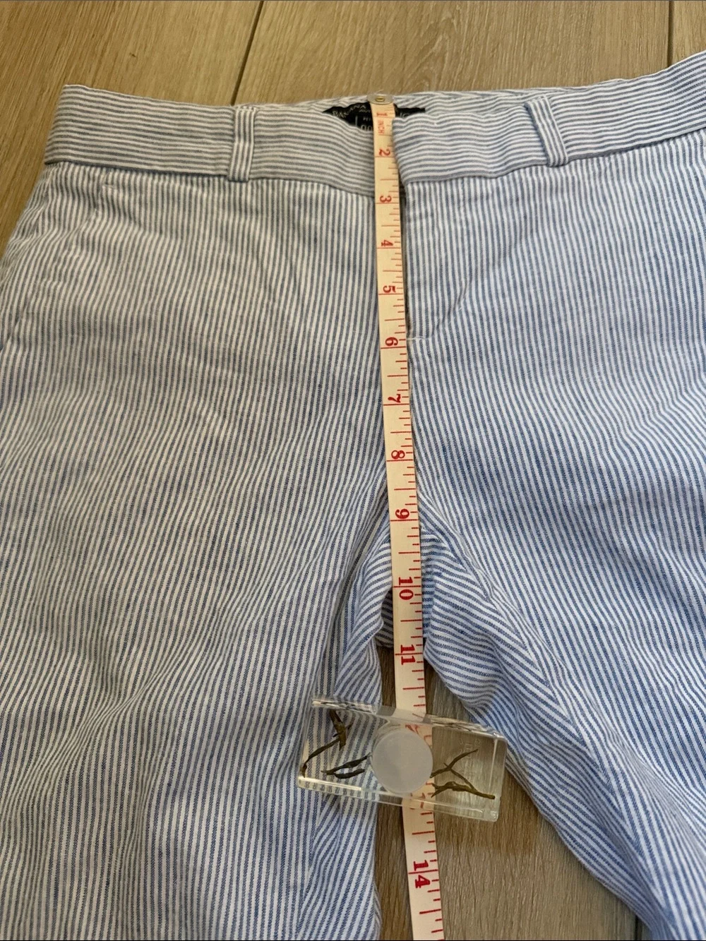 Banana Republic Blue & White Pinstripe Chinos - Slim Straight